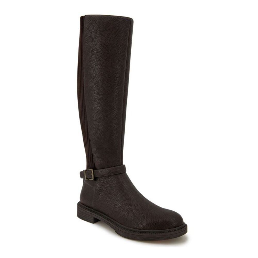REACTION KENNETH COLE Womens Brown Winona Round Toe Block Heel Riding Boot 5